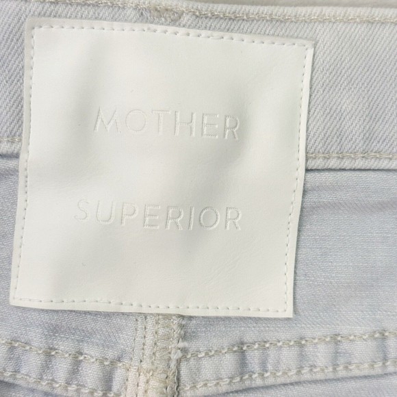 Mother Superior Women's Distressed Denim Mini Skirt Vagabond Fray Size 30 - Picture 5 of 11